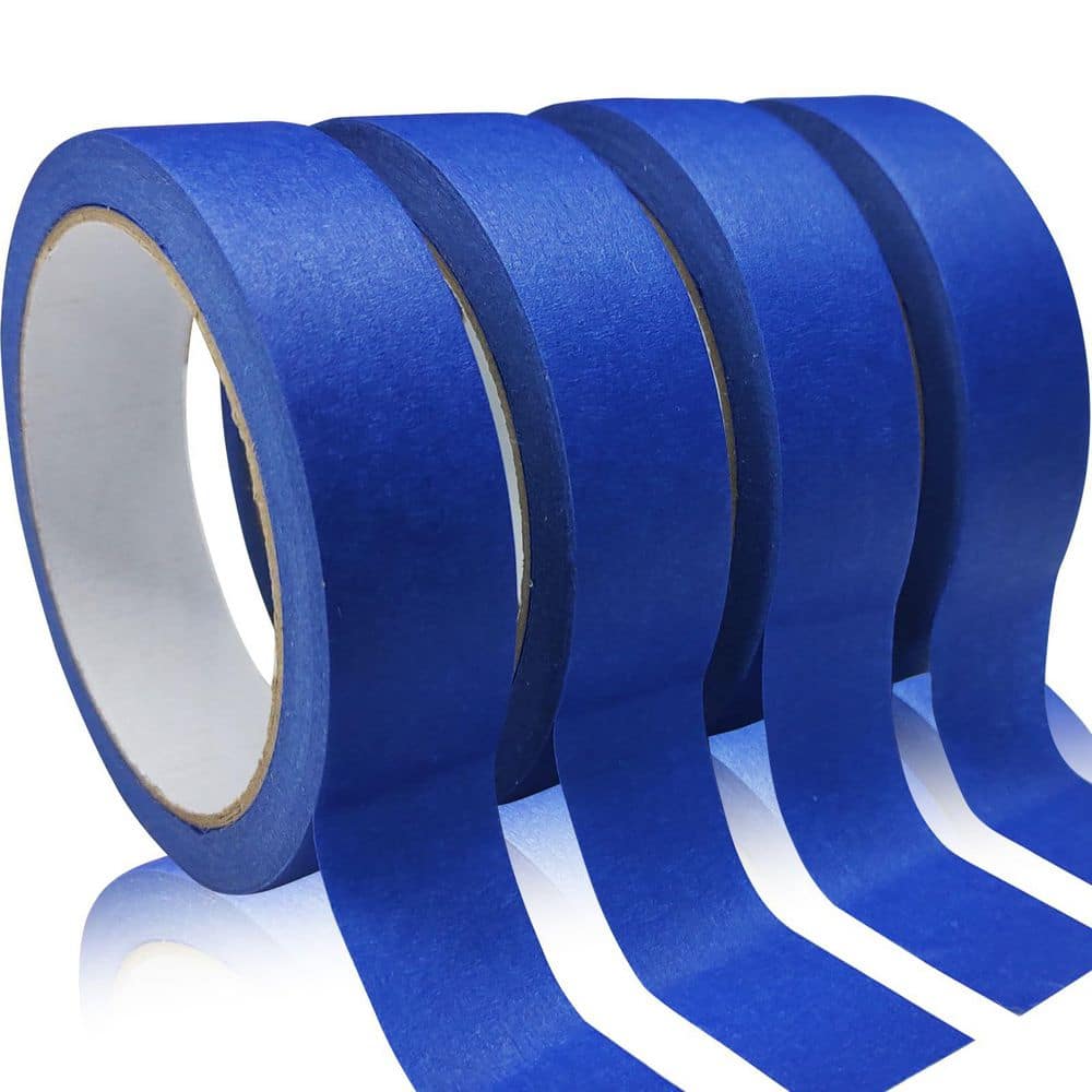 NVNOO 0.94 in. 22yd Blue Premium Tape for, Painting, Painter's, DIY Crafts Arts, Walls, Sealing, Insulation, Binding (4-Pack)
