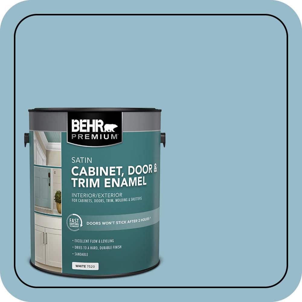 BEHR PREMIUM 1 gal. #S480-3 Sydney Harbour Satin Enamel Interior/Exterior Cabinet, Door & Trim Paint