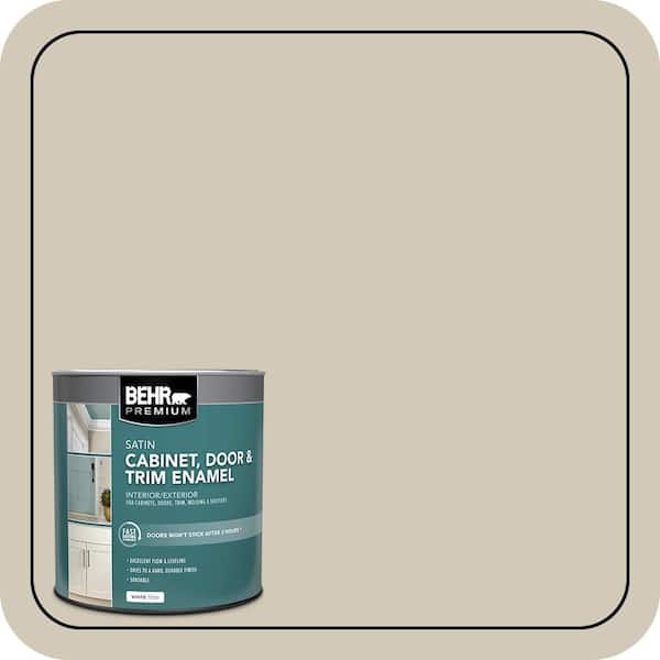 BEHR PREMIUM 1 qt. #N330-3 Unmarked Trail Satin Enamel Interior/Exterior Cabinet, Door & Trim Paint (2)