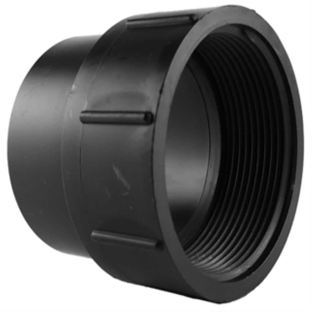 Charlotte Pipe 4 in. ABS DWV Spigot FPT Cleanout Adapter