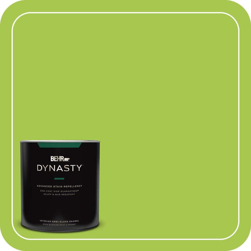 BEHR DYNASTY 1 qt. #420B-5 Sweet Midori Semi-Gloss Enamel Interior Stain-Blocking Paint and Primer