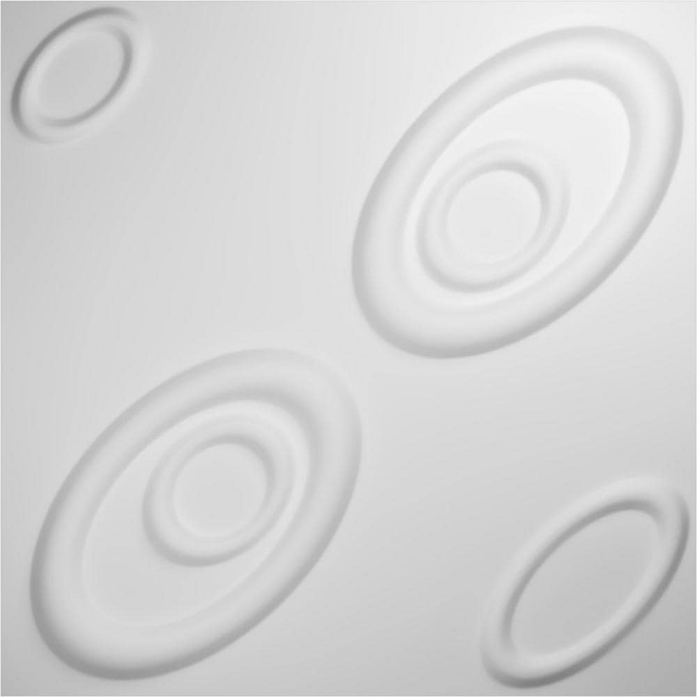 Ekena Millwork 1/2 in. x 19-5/8 in. x 19-5/8 in. PVC White Maria EnduraWall Decorative 3D Wall Panel (2.67 sq. ft.) (1)