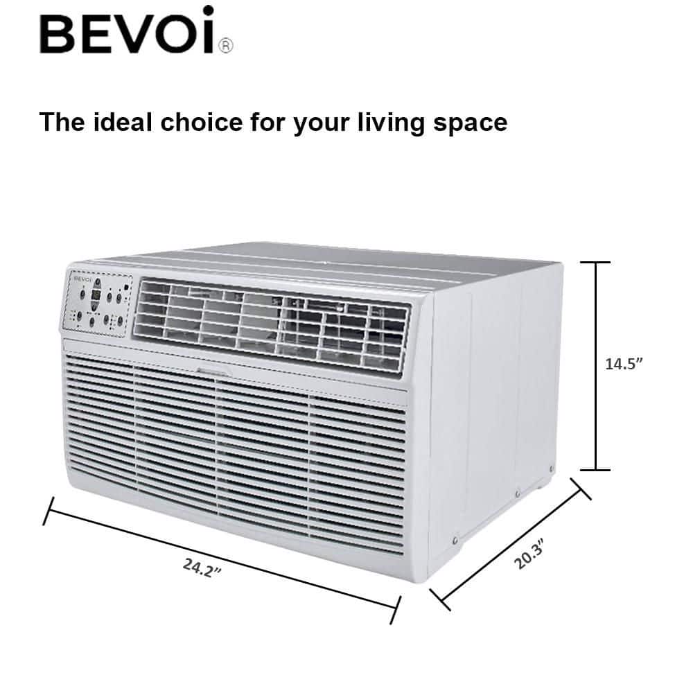 Bevoi 12,000 BTU Through The Wall Air Conditioner Heat and Cool 230V 20A (3)