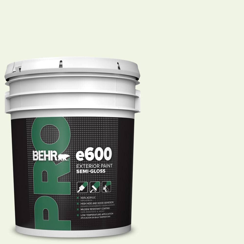 BEHR PRO 5 gal. #M370-1 Fresh Dew Semi-Gloss Exterior Paint