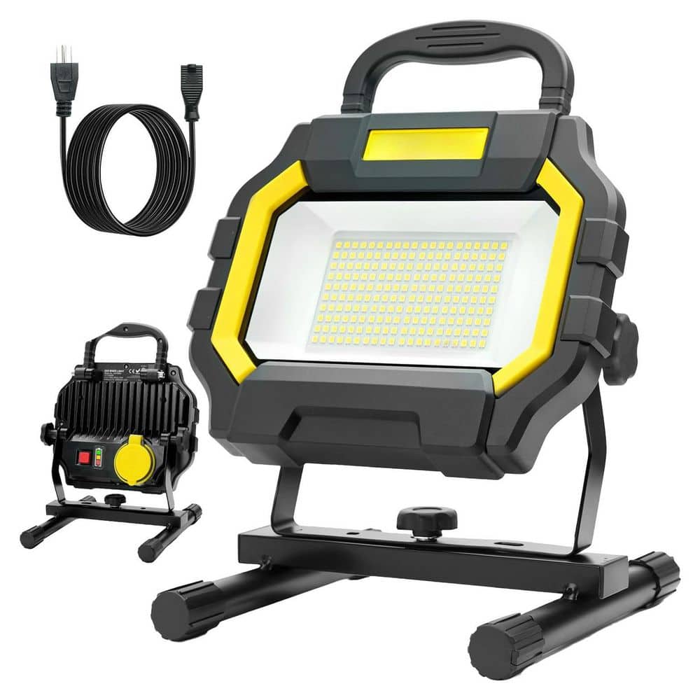 Unbranded 50W 6000 Lumen LED Flood Work Light Dual-Power Corded Battery Rechargeable Portable Tool Only for Garage Workshop (1)