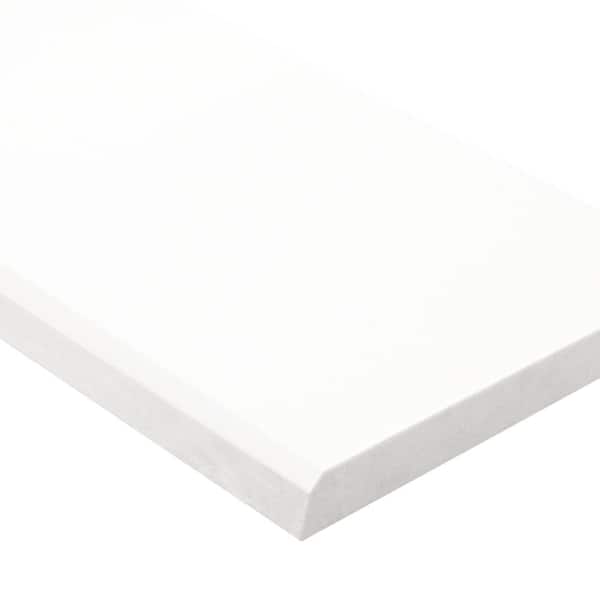 MSI Bright White 4 in. x 36 in. Polished Engineered Marble Double Beveled Threshold Tile (3 Lin. ft. /Each)