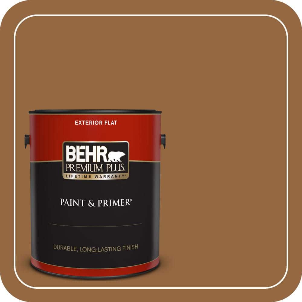 BEHR PREMIUM PLUS 1 gal. #MQ2-06 Gilded Glamour Flat Exterior Paint & Primer