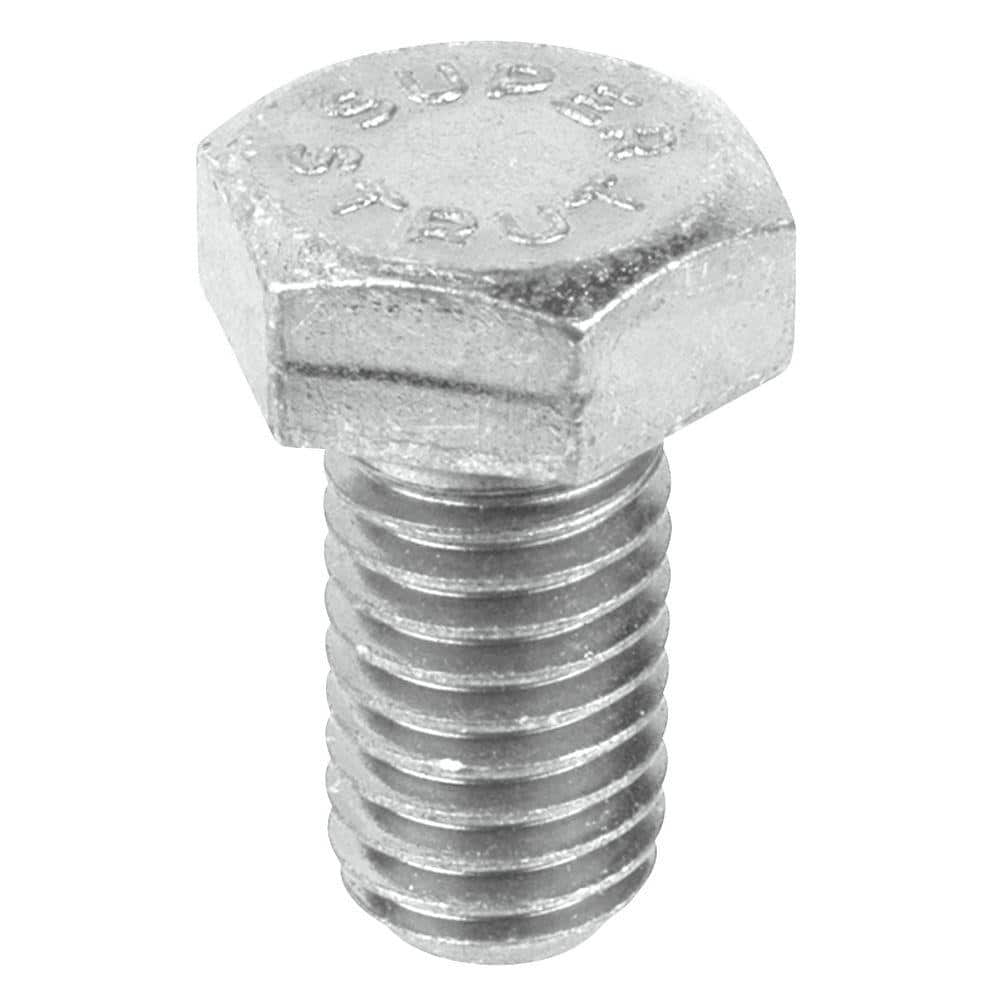 Superstrut 3/8 in. x 1 in. Strut Fitting Hex Head Bolt Silver Galvanized (5-Pack) (ZE1423/8X1EG-10) (1)