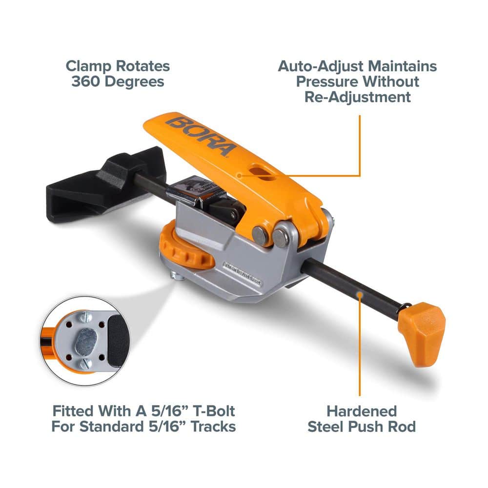 BORA Auto Adjust In-Line T-Track Clamp (2)