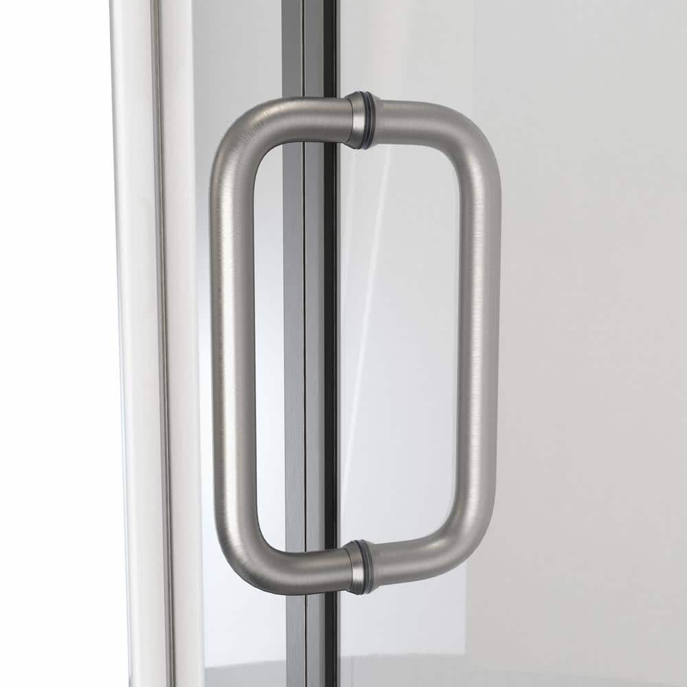 Aquatic Lomita 4836 Steam Shower Enclosure in White, Left Drain, Brushed Nickel (3)