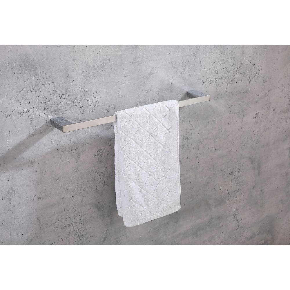 Unbranded Timeless Home 2-Piece Bath Hardware Set with Toilet Paper and Towel Rod in Chrome (3)