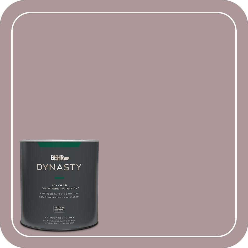 BEHR DYNASTY 1 qt. #PMD-53 Antique Mauve Semi-Gloss Enamel Exterior Stain-Blocking Paint & Primer