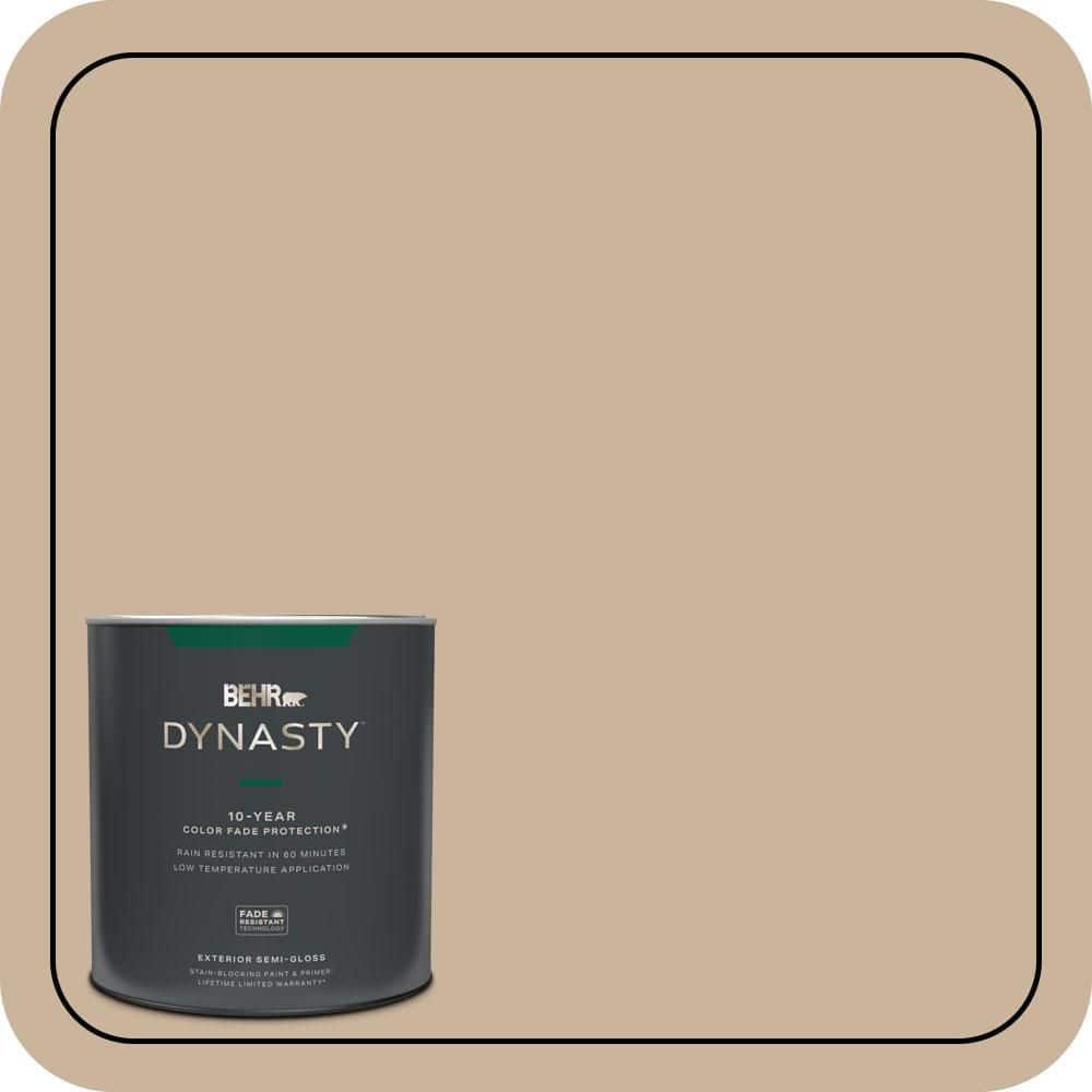 BEHR DYNASTY 1 qt. #PPU4-07 Mushroom Bisque Semi-Gloss Enamel Exterior Stain-Blocking Paint & Primer