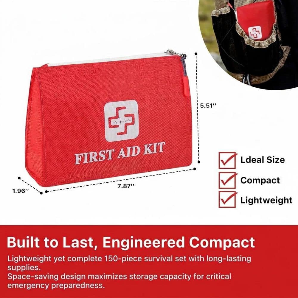 Unbranded 150 Piece First Aid Kit Supplies for Emergency, Home, Camping, Travel, Sports, Office, Outdoor, Car, School (3)