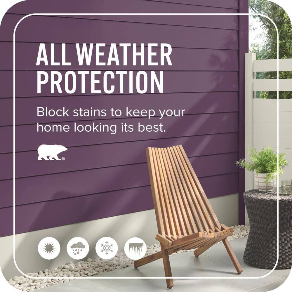 BEHR ULTRA 5 gal. #MQ5-35 Plum Rich Satin Enamel Exterior Paint & Primer (4)