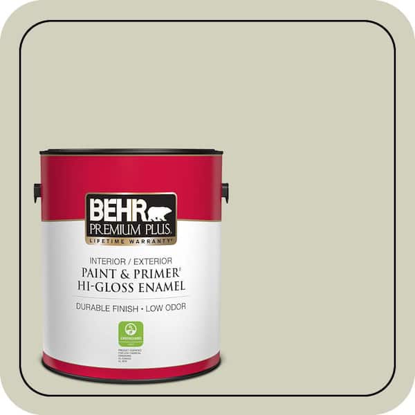 BEHR PREMIUM PLUS #400E-3 Mountain Haze Flat Interior/Exterior Paint & Primer Color Sample (3)