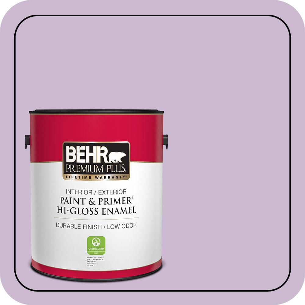 BEHR PREMIUM PLUS 1 gal. #660C-3 Sweet Petal Hi-Gloss Enamel Interior/Exterior Paint & Primer