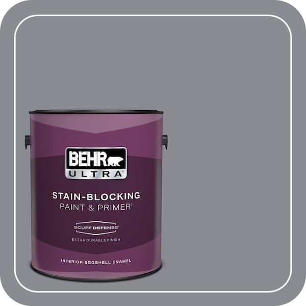 BEHR ULTRA 1 gal. #PMD-73 Ancient Pewter Extra Durable Eggshell Enamel Interior Paint & Primer (2)