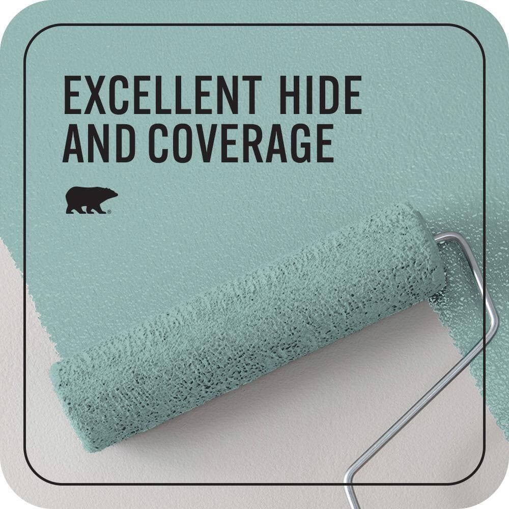 BEHR PREMIUM PLUS 1 qt. #PPU12-06 Lap Pool Blue Flat EcoMix Plant-Based Interior Paint & Primer (2)