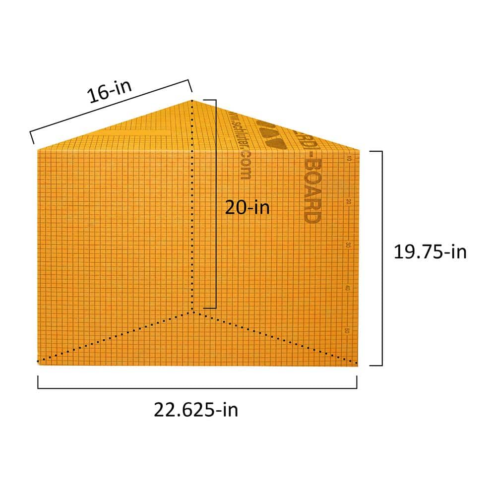 Schluter Kerdi-Board-SB 16 in. x 16 in. Triangular Shower Bench Floor Installation Kit for Accessories (4)