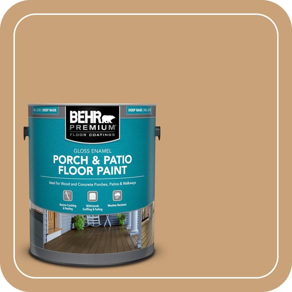BEHR PREMIUM 1 gal. #BXC-70 Fresh Sawdust Gloss Enamel Interior/Exterior Porch and Patio Floor Paint
