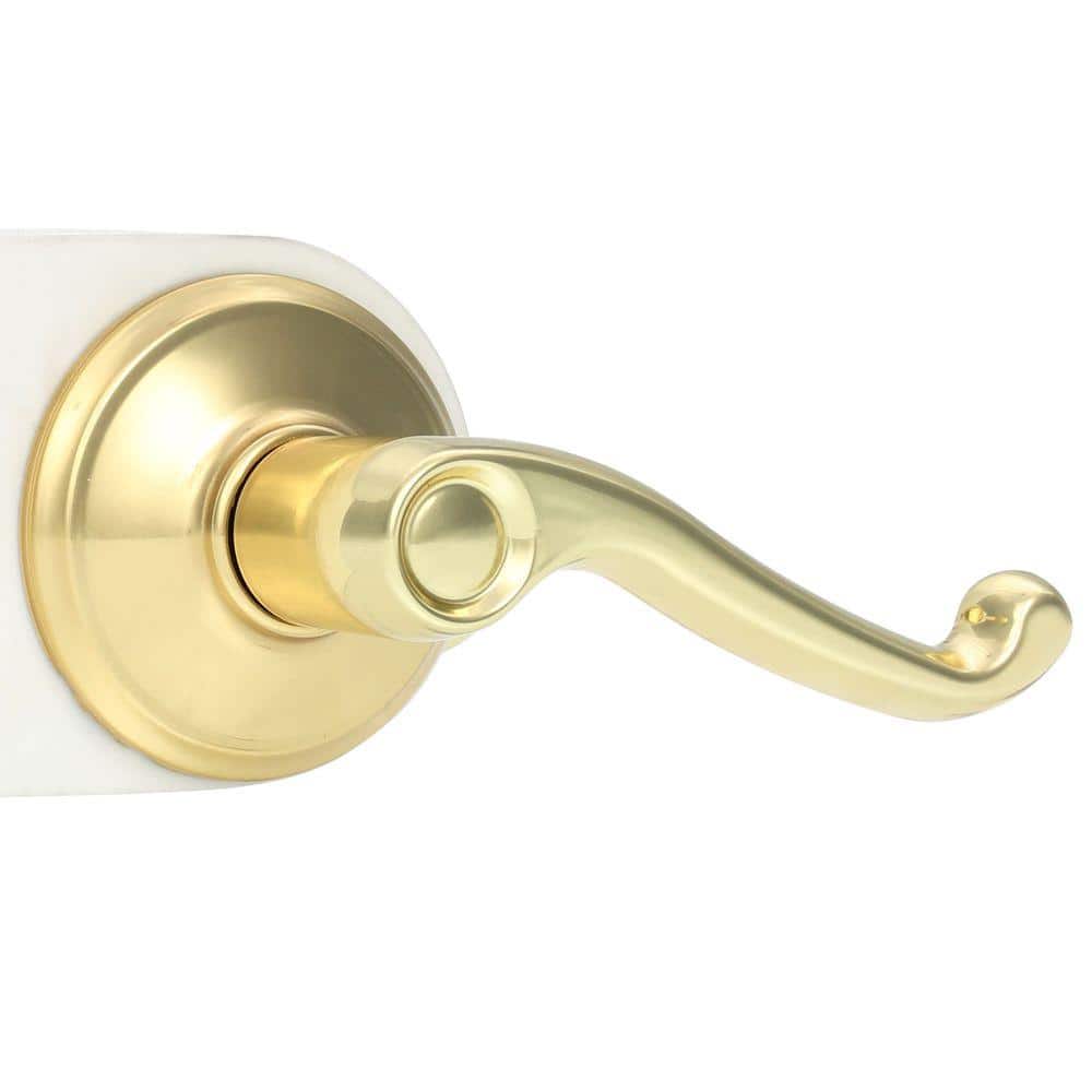 Schlage Flair Bright Brass Passage Hall/Closet Door Lever Handle (3)