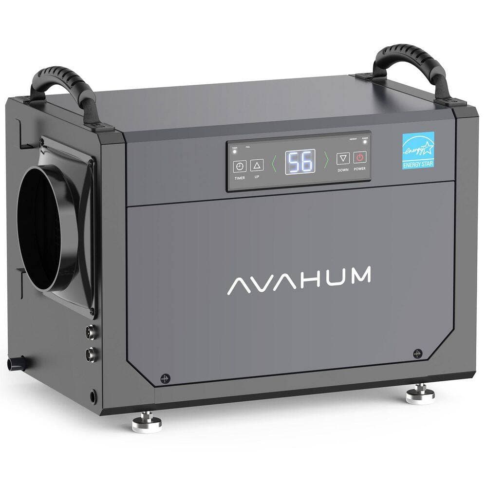 ANDTE 120 pt. 1,700 sq. ft. Bucketless Energy Star Commercial Dehumidifier in. Black with Auto Defrost for Basement (2)
