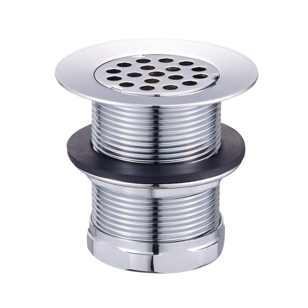 Kingston Brass Seattle 2 in. Brass Grid Bar/Utility Sink Basket Strainer in Polished Chrome