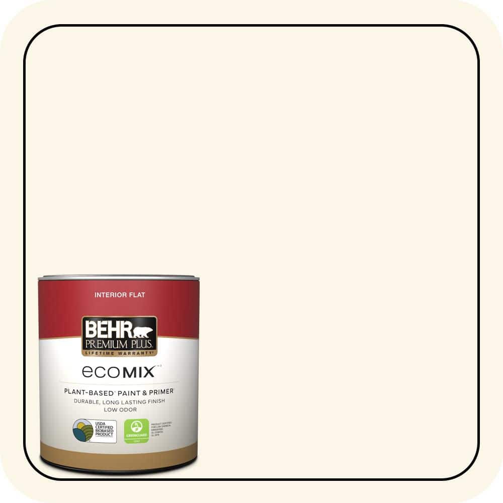 BEHR PREMIUM PLUS #PWN-21 Fragrant Jasmine Flat EcoMix Plant-Based & Primer (1)