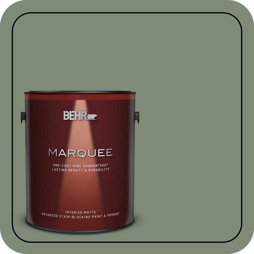 BEHR MARQUEE 1 gal. #N400-5 Thai Basil One-Coat Hide Matte Interior Paint & Primer (1)