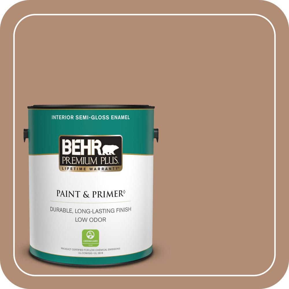 BEHR PREMIUM PLUS 1 gal. #ECC-63-3 Homeland Semi-Gloss Enamel Low Odor Interior Paint & Primer