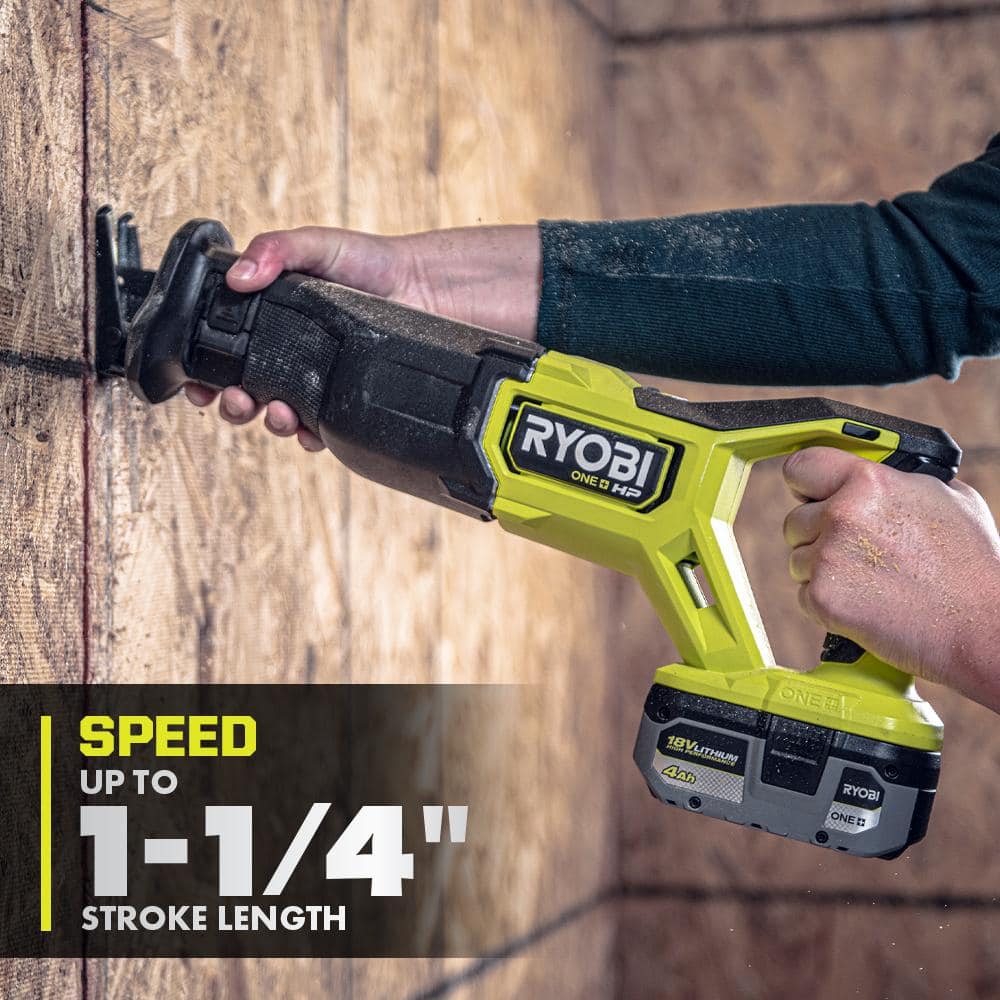 RYOBI ONE+ HP 18V Brushless Cordless Reciprocating Saw (Tool Only) (3)