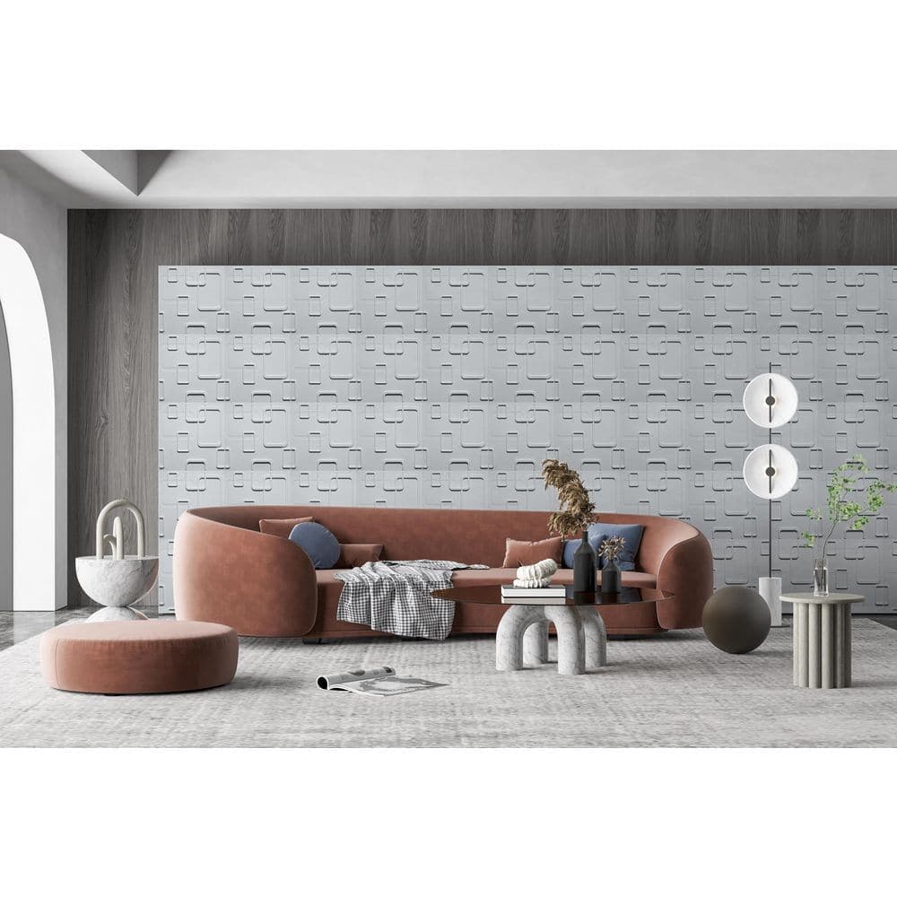 Dundee Deco Falkirk Ross 2/25 in. 19.7 in. 19.7 in. PVC Shapes 3D Decorative Wall Panel (4)