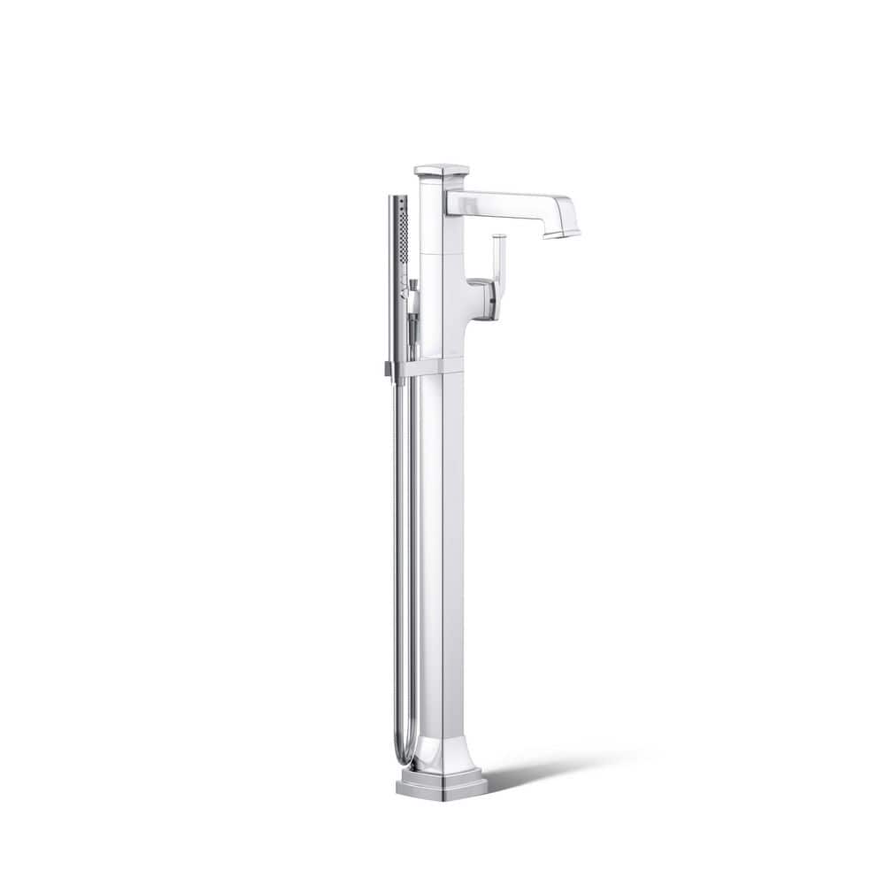KOHLER Riff Single-Handle Claw Foot Tub Faucet with Handshower in Polished Chrome (1)