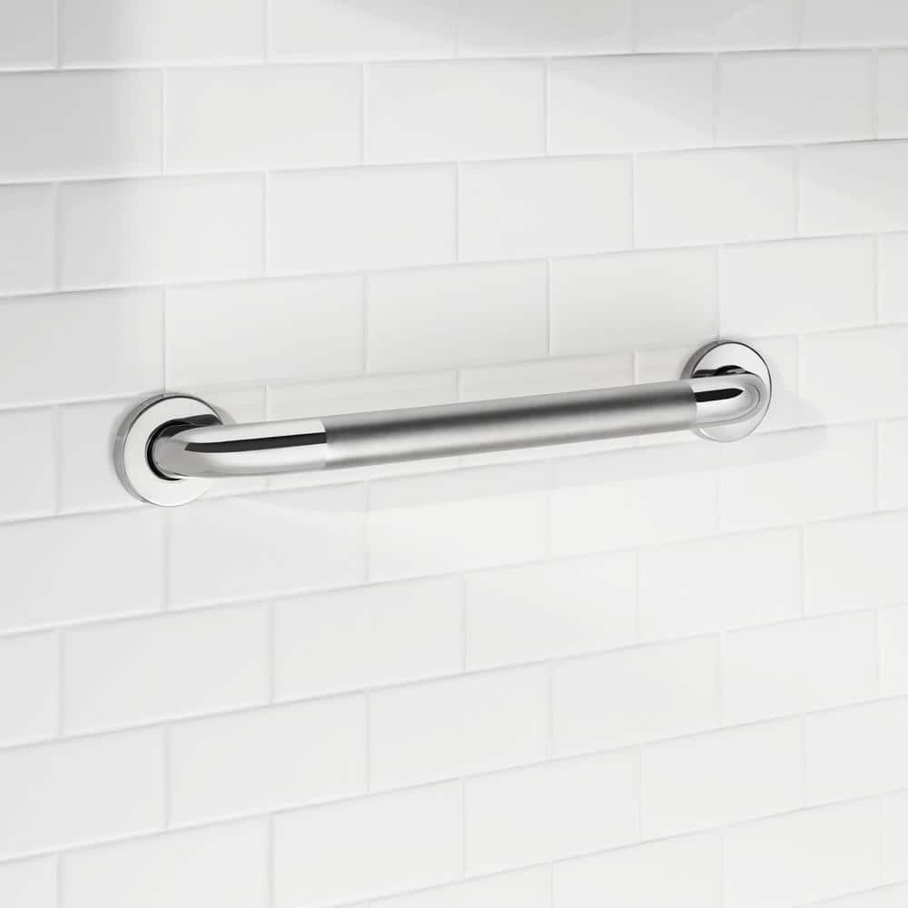 Glacier Bay 18 in. L x 1 1/2 in. ADA Compliant Grab Bar in Polished Stainless Steel (3)