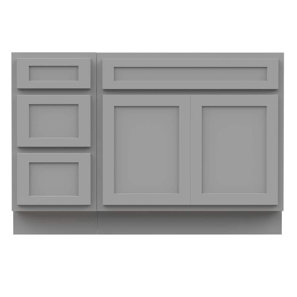 Vanity Art Montclair 2-Door and 3-Drawer Freestanding Shaker Bathroom Vanity Cabinet (No Top) in- Unassembled (3)