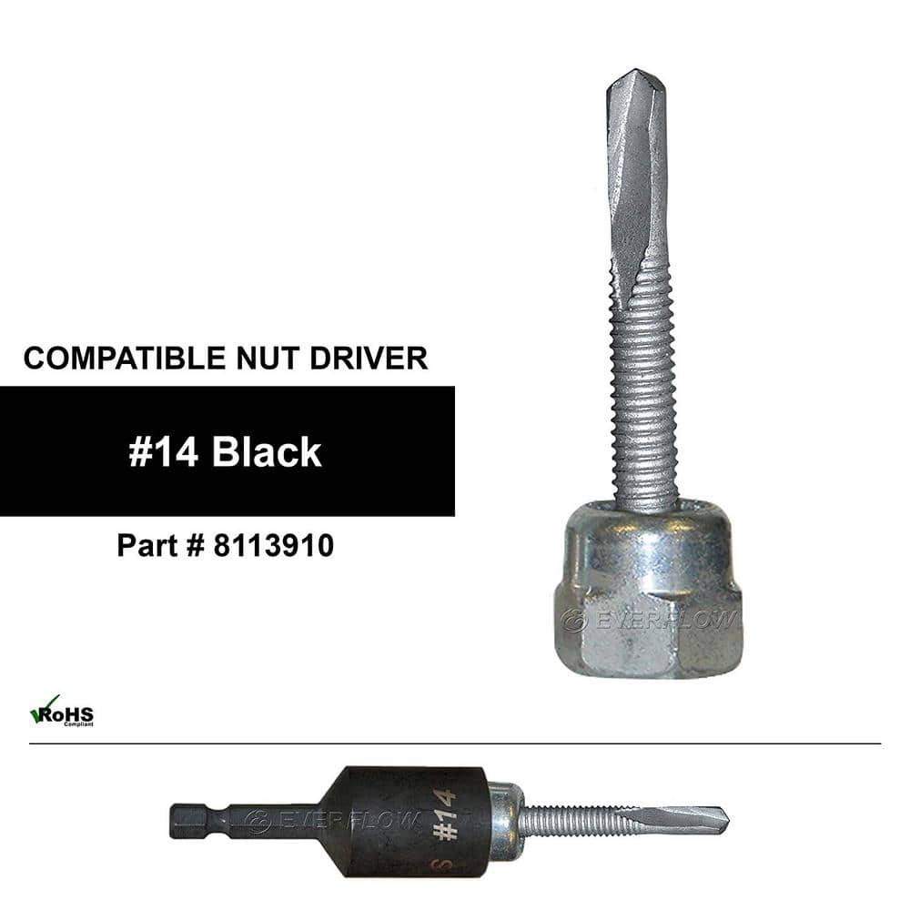 PLUMBFLEX 1/4-20 in. x 1 in. Vertical Rod Anchor Super Screw with Teks and 1/4 in. Threaded Rod Fitting for Steel (25-Pack) (2)