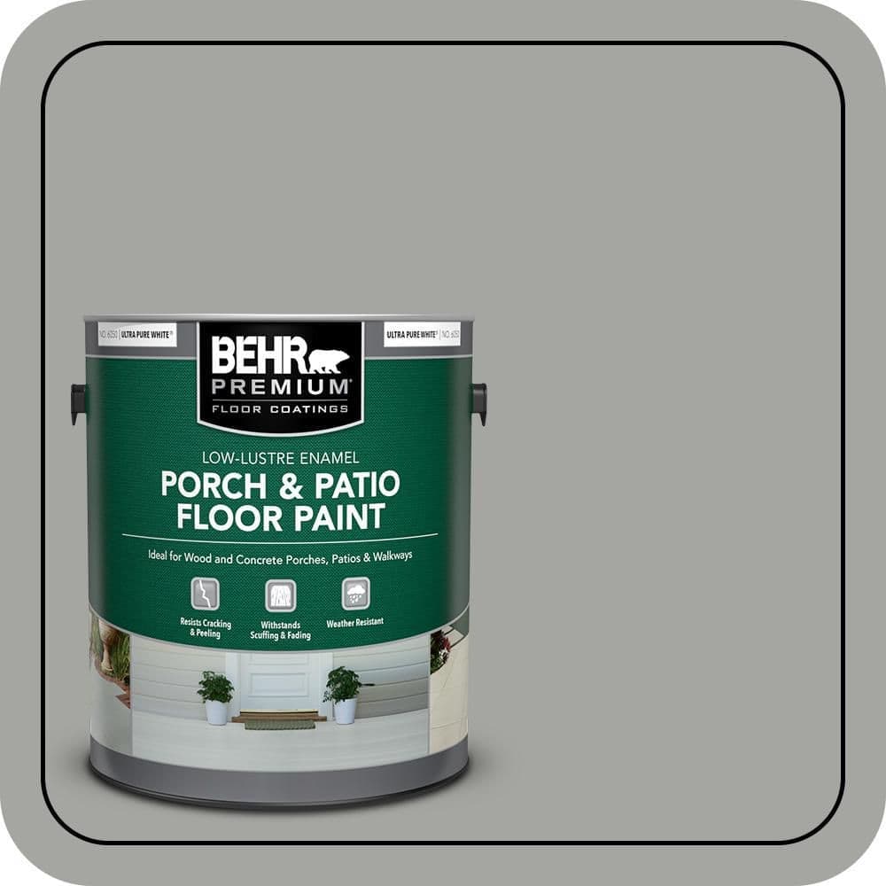 BEHR PREMIUM 1 gal. #PPU24-18 Great Graphite Low-Lustre Enamel Interior/Exterior Porch and Patio Floor Paint (1)