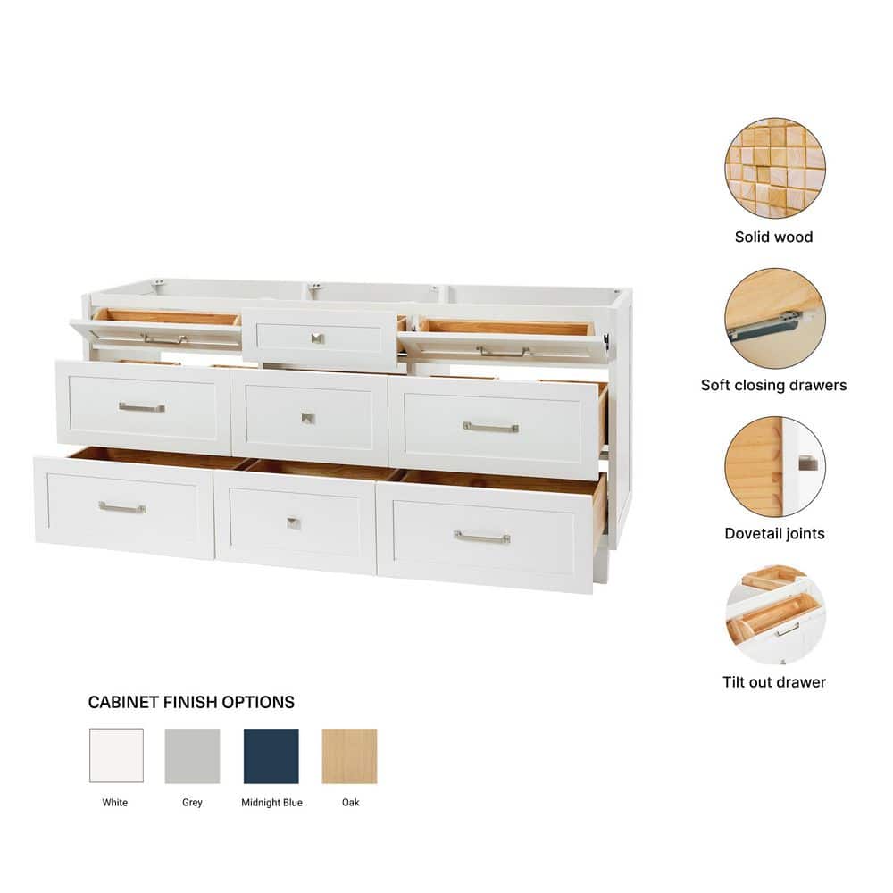 ARIEL Monroe Freestanding Bathroom Vanity Cabinet without Top (Assembled) (3)