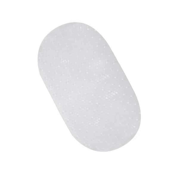 Glacier Bay 15.5 in. x 27.5 in. Bubble Bath Mat in Clear