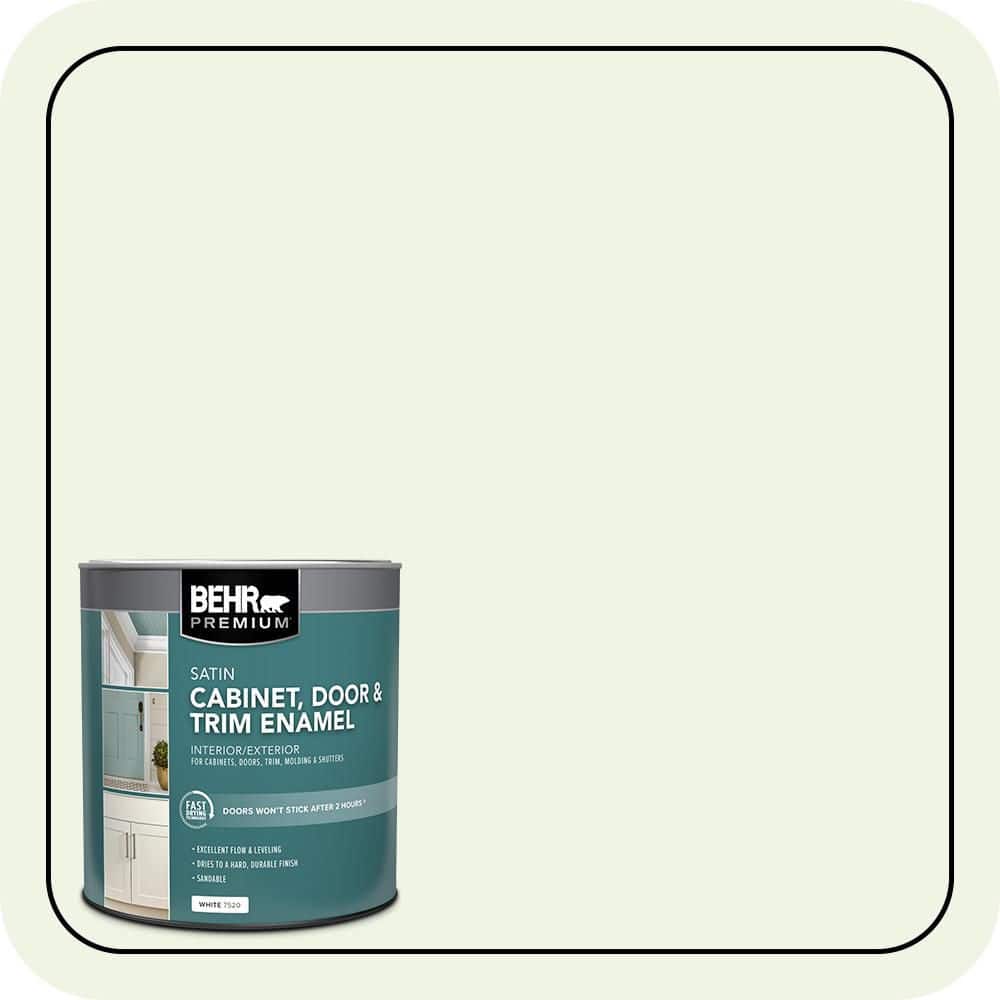 BEHR PREMIUM 1 qt. #M370-1 Fresh Dew Satin Enamel Interior/Exterior Cabinet, Door & Trim Paint (1)