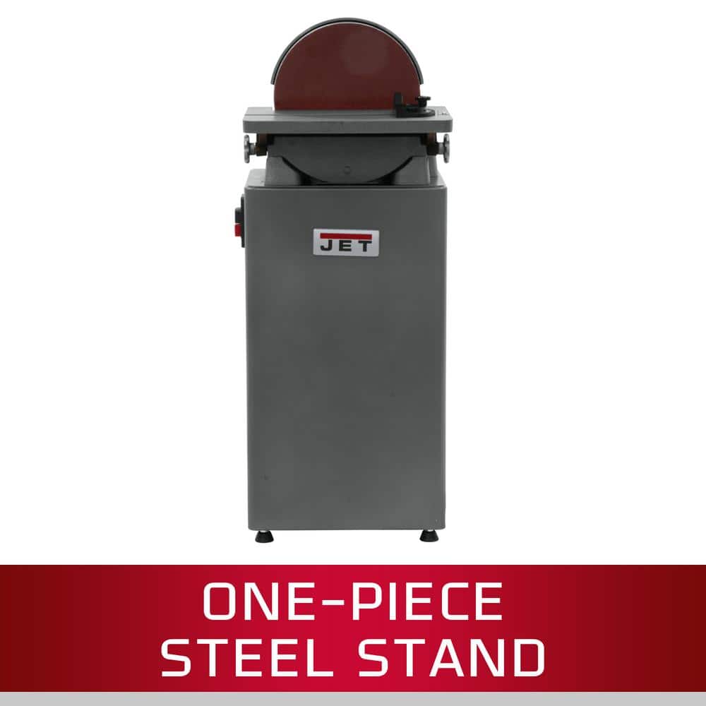 Jet 12 in. Industrial Disc Finishing Machine, 1-1/2 HP, 115/230-Volt 1Ph (J-4400 Amp) (3)