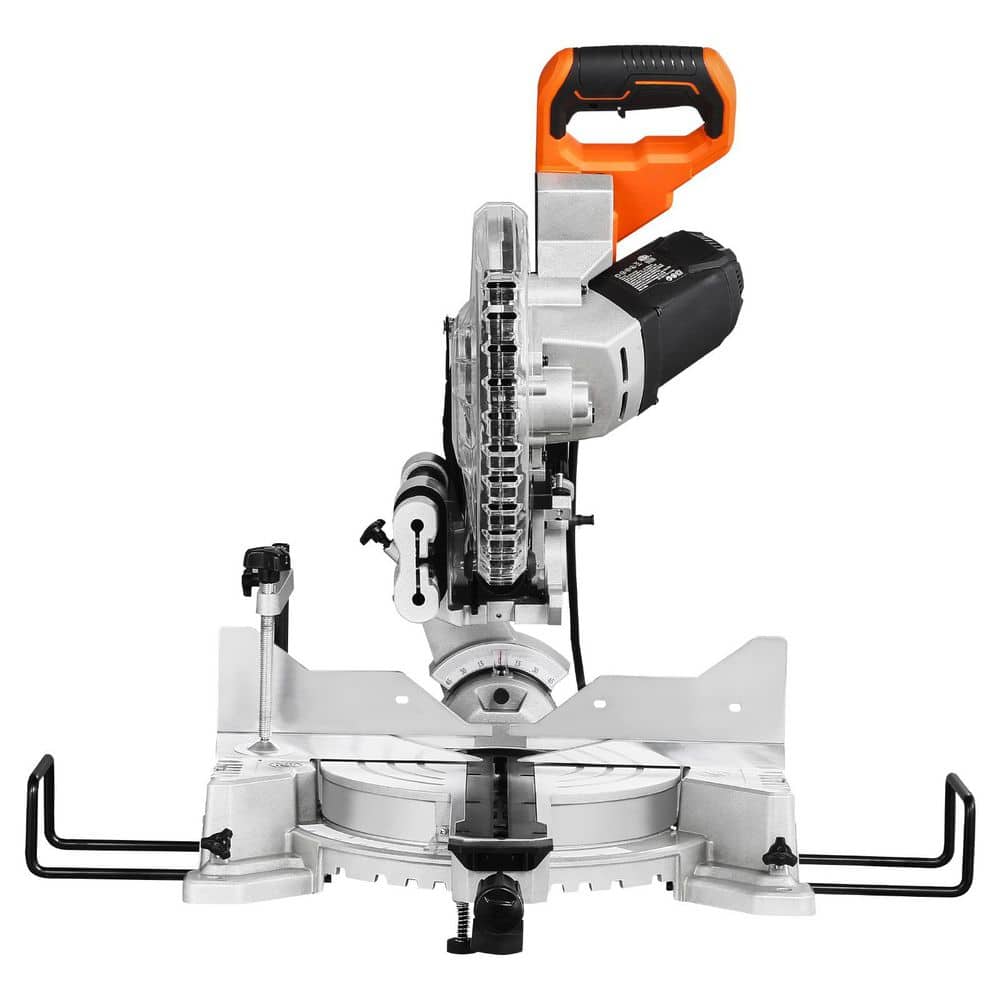 SKYSHALO Sliding Compound Miter Saw, 10-In. Blade, 15 Amp Motor, 60-Tooth, Corded Double Bevel Sliding Miter Saw, Miter Saw Stand (1)