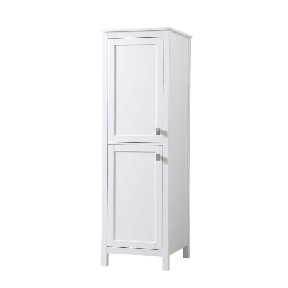Unbranded Timeless Home 20 in. W x 22 in. D x 65 in. H White Freestanding Linen Cabinet (3)