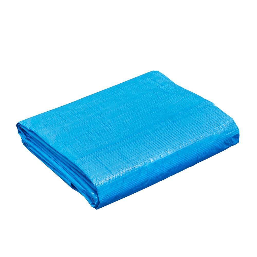 Unbranded 8 ft. W x 10 ft. L Blue Light Duty Tarp (3)