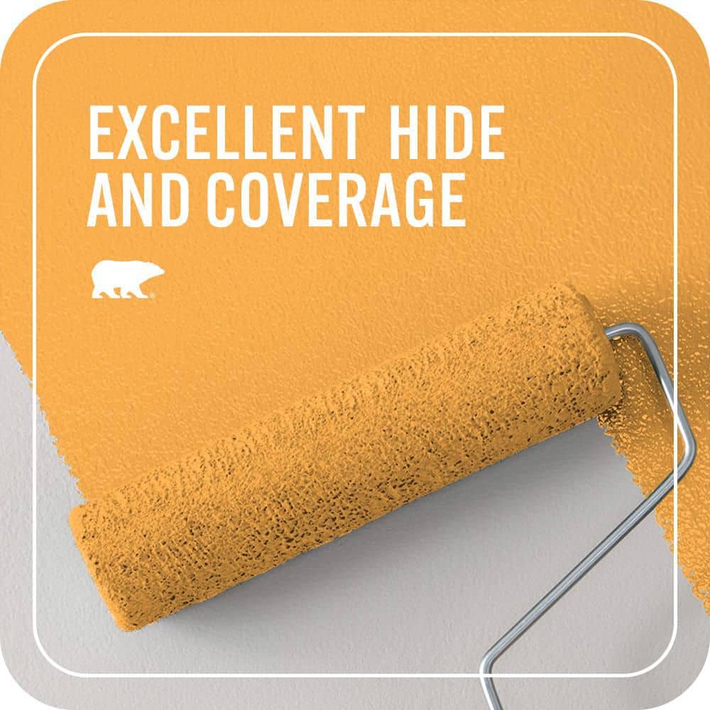 BEHR PREMIUM PLUS 1 qt. #P250-6 Splendor Gold Flat EcoMix Plant-Based Interior Paint & Primer (2)