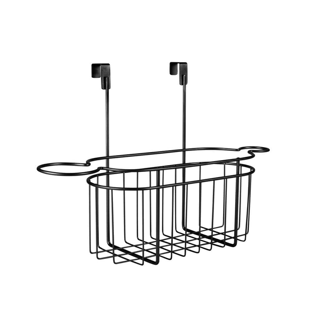 Bath Bliss Over the Cabinet Hair Tool Organizer in. Matte Black (1)