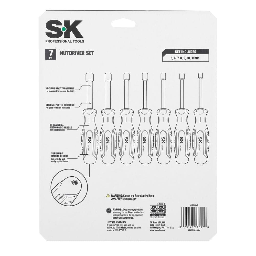 SK02041 Chrome Metric Nut Driver Set (7-Piece) (3)