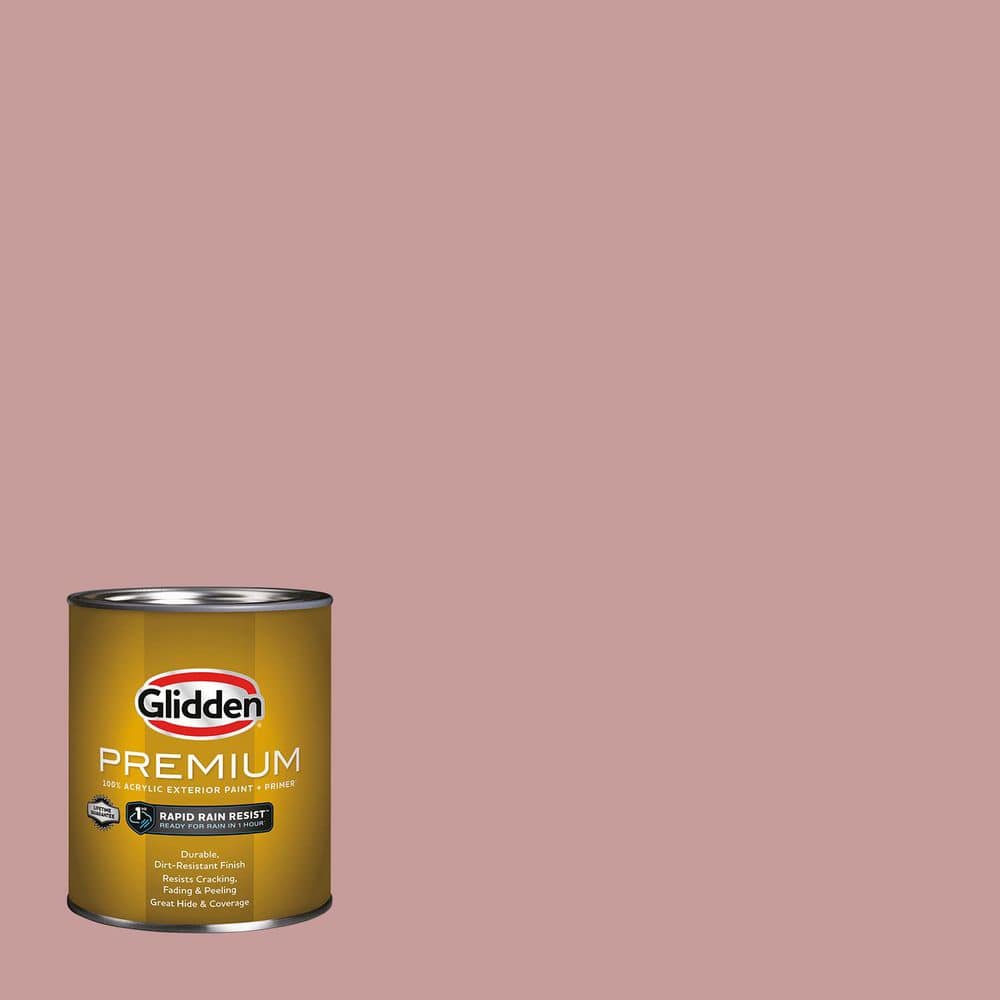 Glidden Premium 1 qt. PPG1055-4 Pepperberry Flat Exterior Latex Paint