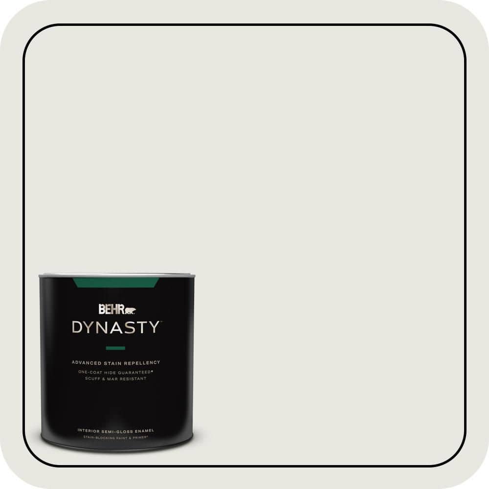 BEHR DYNASTY 1 qt. #PWN-64 Silver Dust Semi-Gloss Enamel Interior Stain-Blocking Paint & Primer
